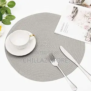6 Pc Round Decorative Placemats Table Mats