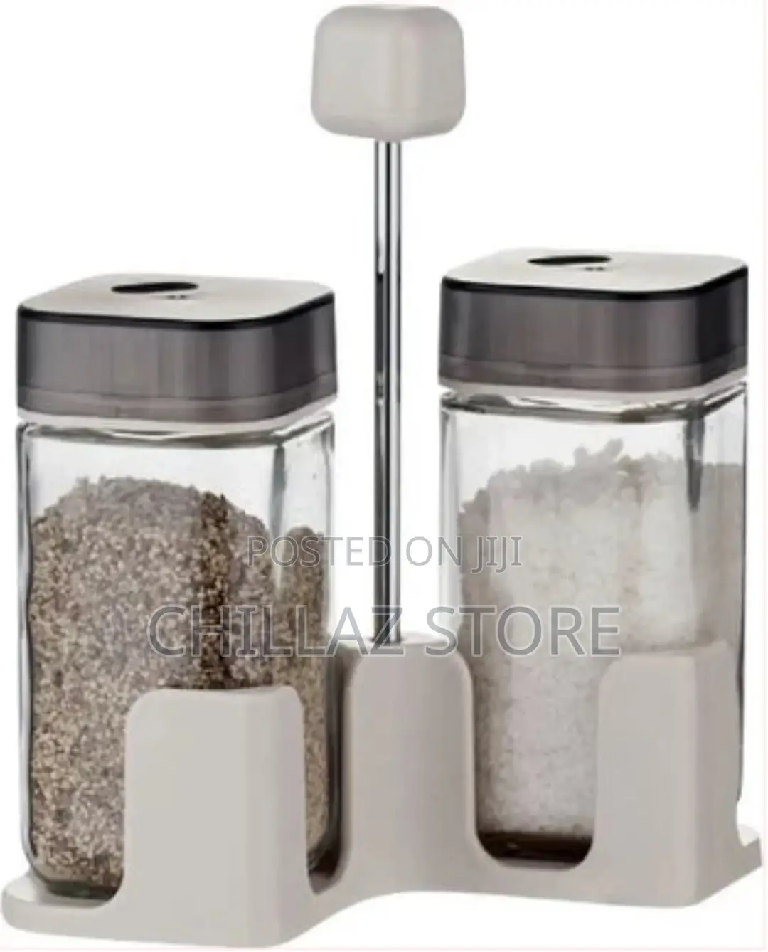 Double Countertop Spice, Salt, Pepper Shaker Rack Organizer