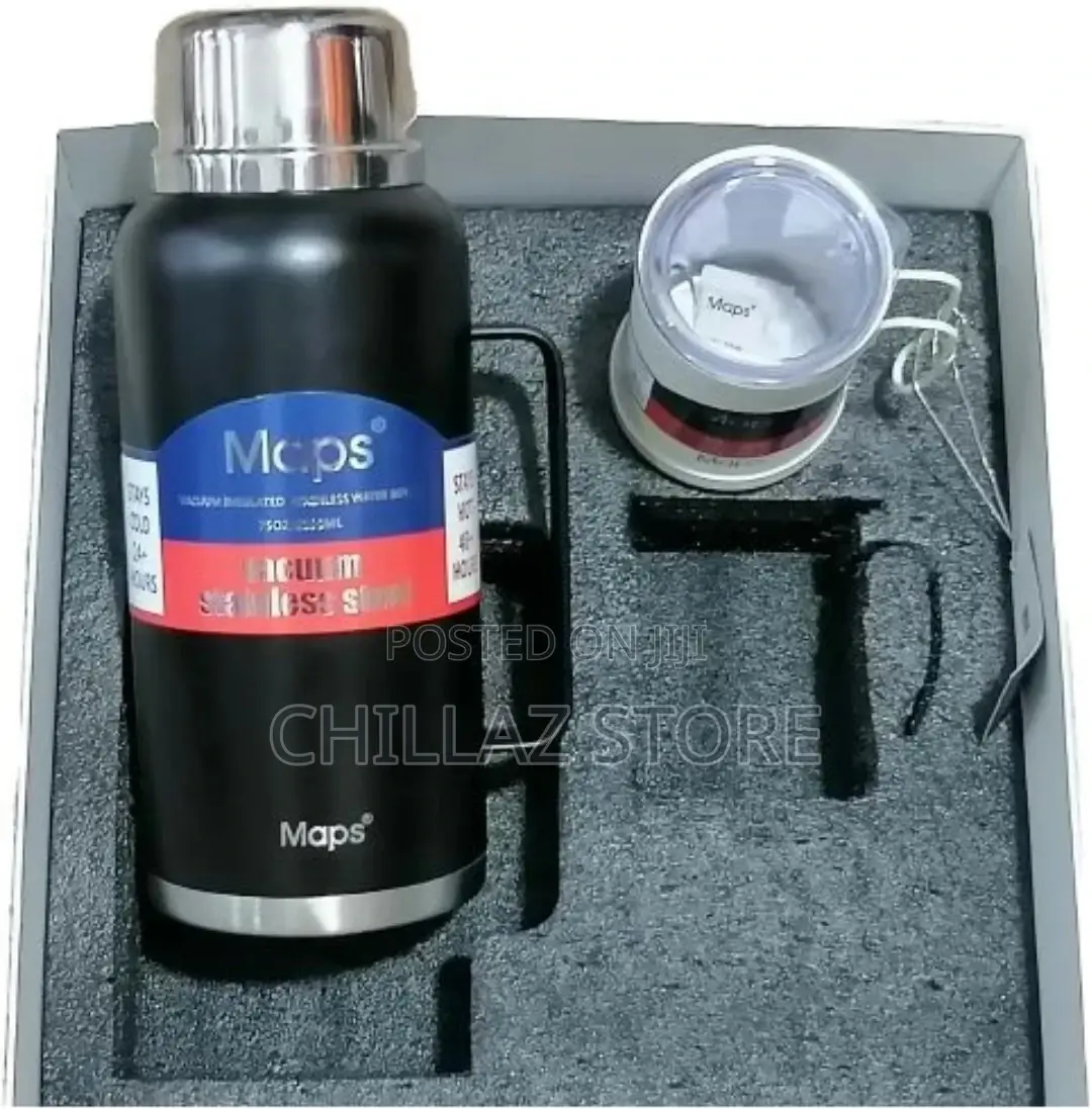 Maps 2100ml Vacuum Flask Desk Cup Outdoor Thermos Portable