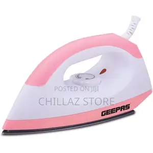 Geepas Dry Iron, GDI7782 1200w- White/Pink