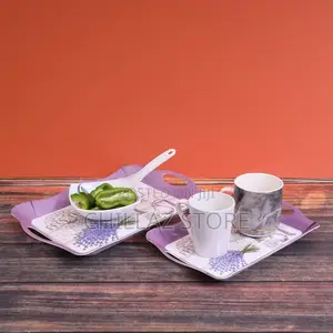 Delcasa DC1647 2pcs Melamine Tray Set
