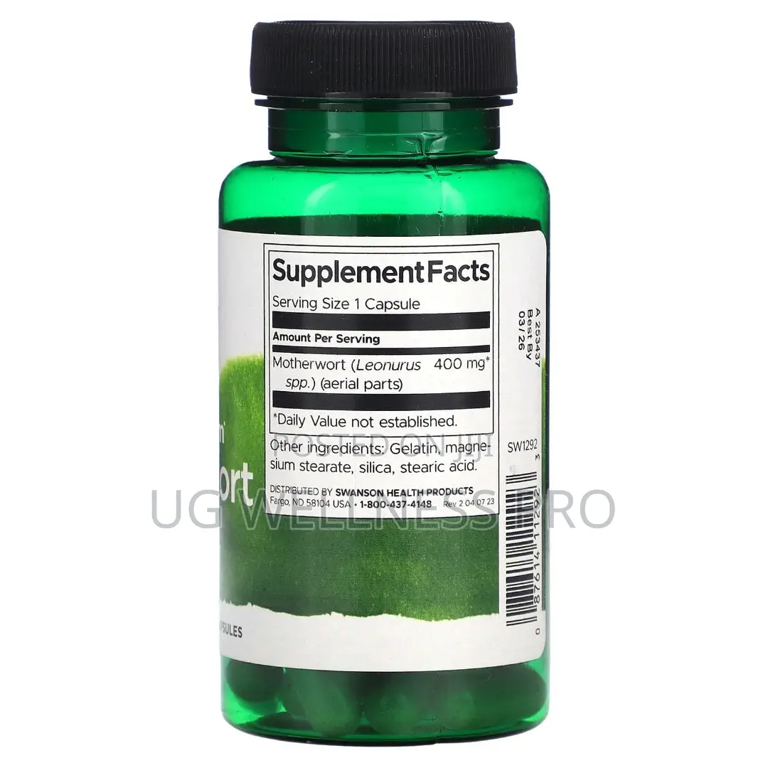 Swanson, Full Spectrum Motherwort, 400 Mg , 60 Capsules