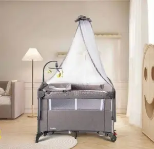 Baby Crib Bed With A Mosquito Net