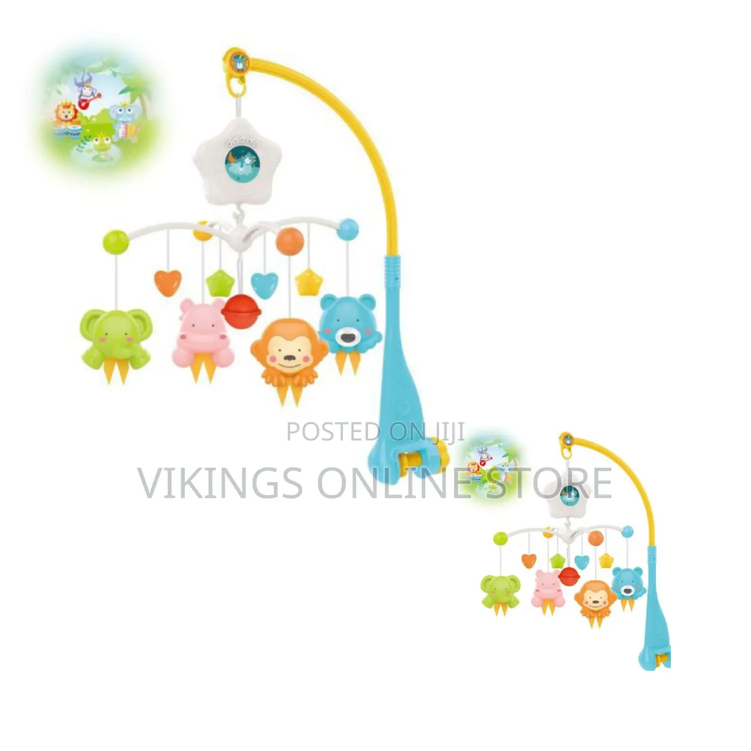 Baby Crib Mobile Bed Bell With Projector and Relaxing Music