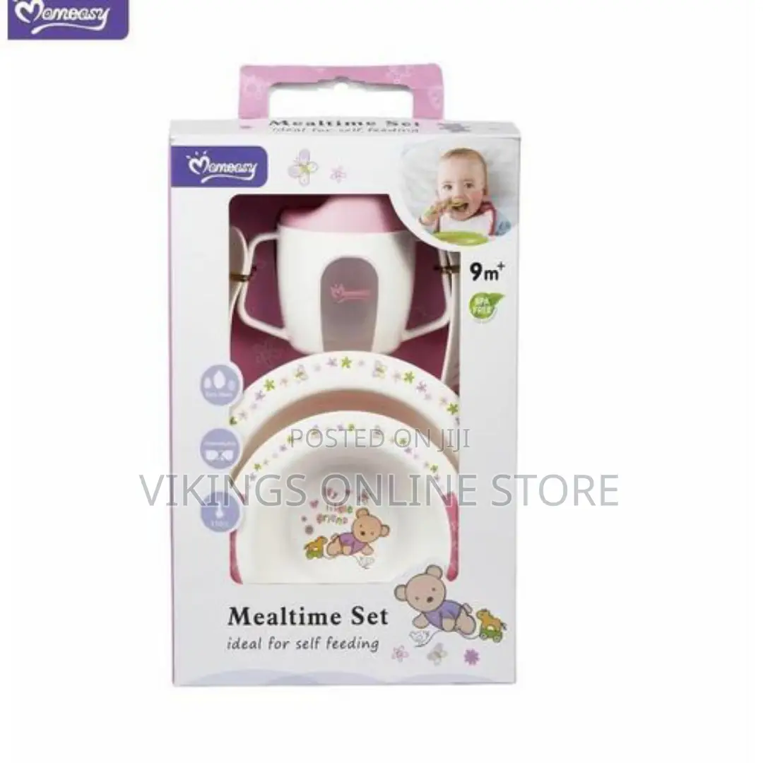Momeasy Baby Mealtime Feeding Set - Pink