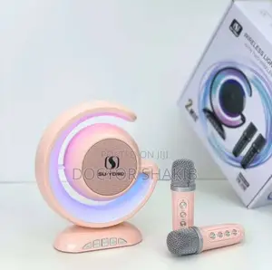 Wireless Light Show Speaker With 2 Wireless Microphones