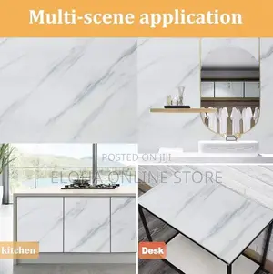 Waterproof/Oil Proof Marble Foil Kitchen Sticker