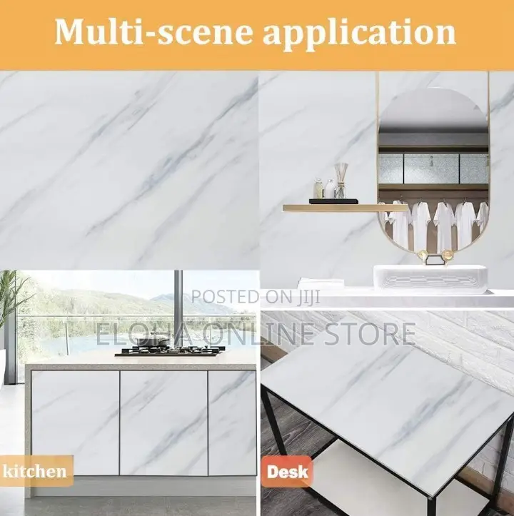Waterproof/Oil Proof Marble Foil Kitchen Sticker