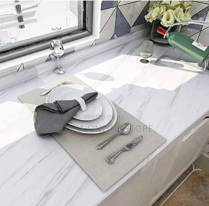 Waterproof/Oil Proof Marble Foil Kitchen Sticker