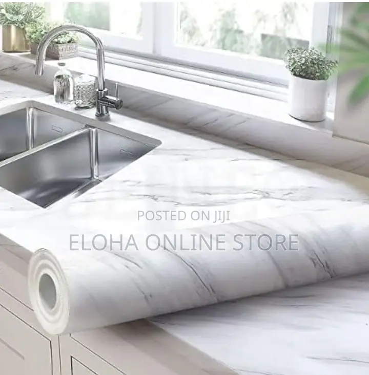 Waterproof/Oil Proof Marble Foil Kitchen Sticker