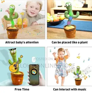 Baby Mimicking Talking and Singing Cactus