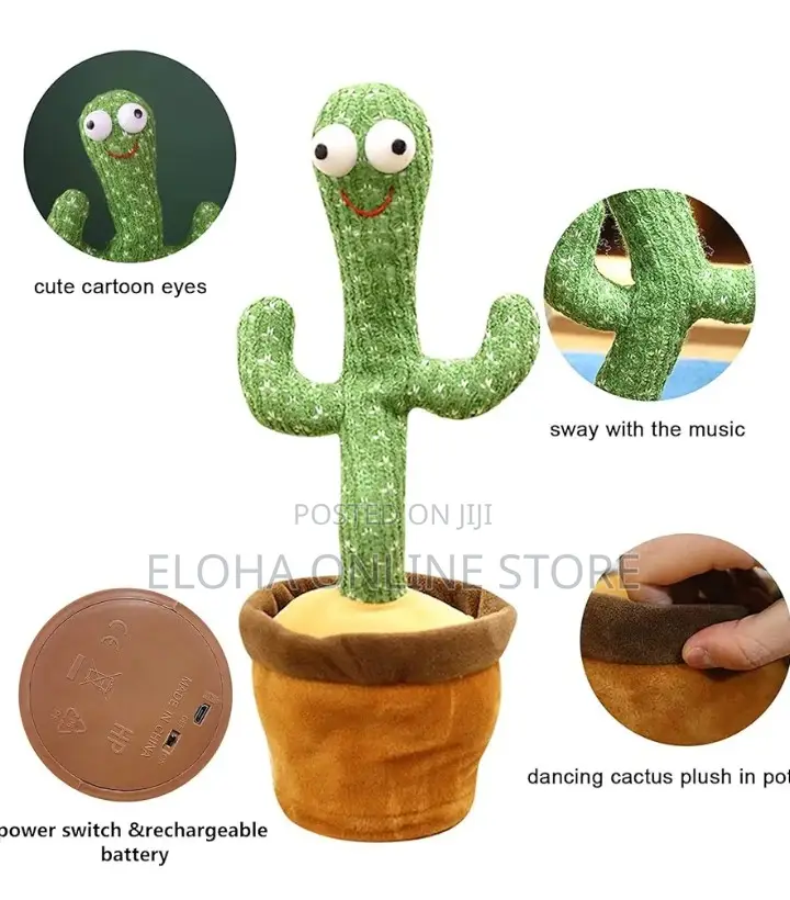 Baby Mimicking Talking and Singing Cactus