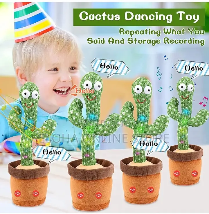 Baby Mimicking Talking and Singing Cactus