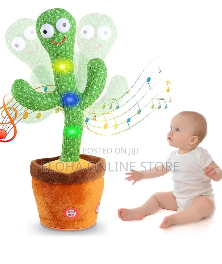 Baby Mimicking Talking and Singing Cactus