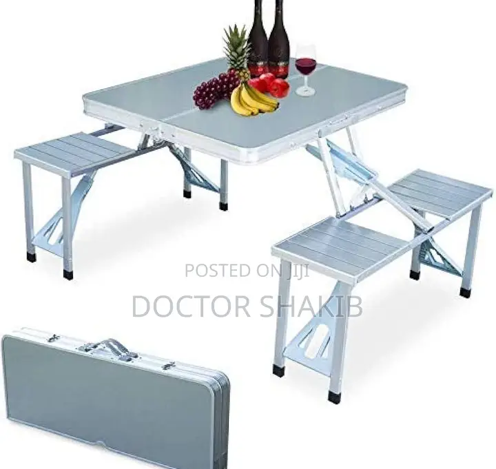 Heavy Duty Picnic Foldable Table With Table Benches