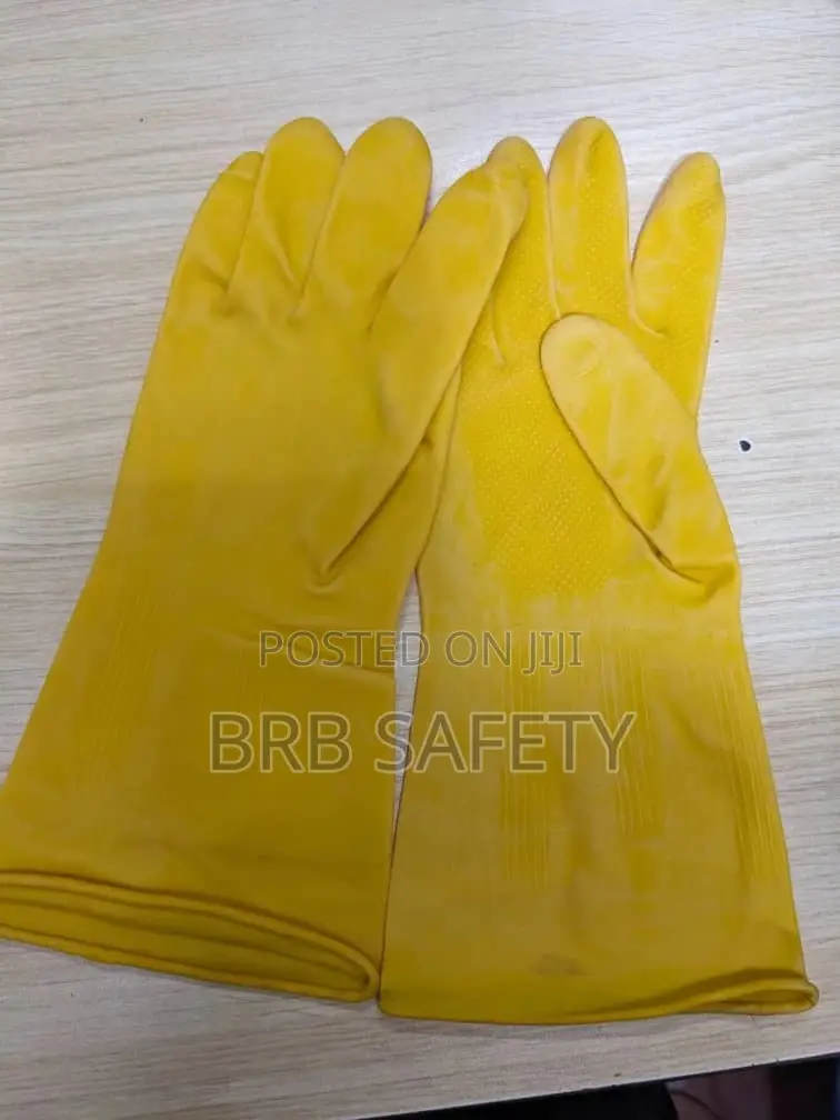 PVC Kitchen Gloves (Yellow)