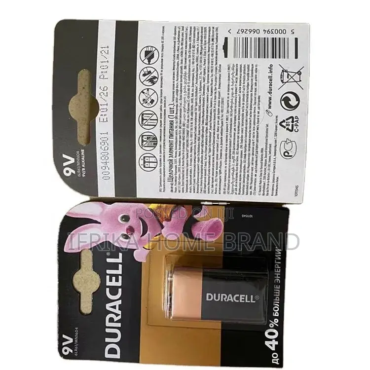 Duracell 9V 6LR61 Alkaline Long Life Battery