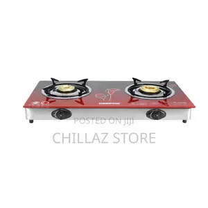 Geepas GK5602 Tempered Glass Double Burner Gas