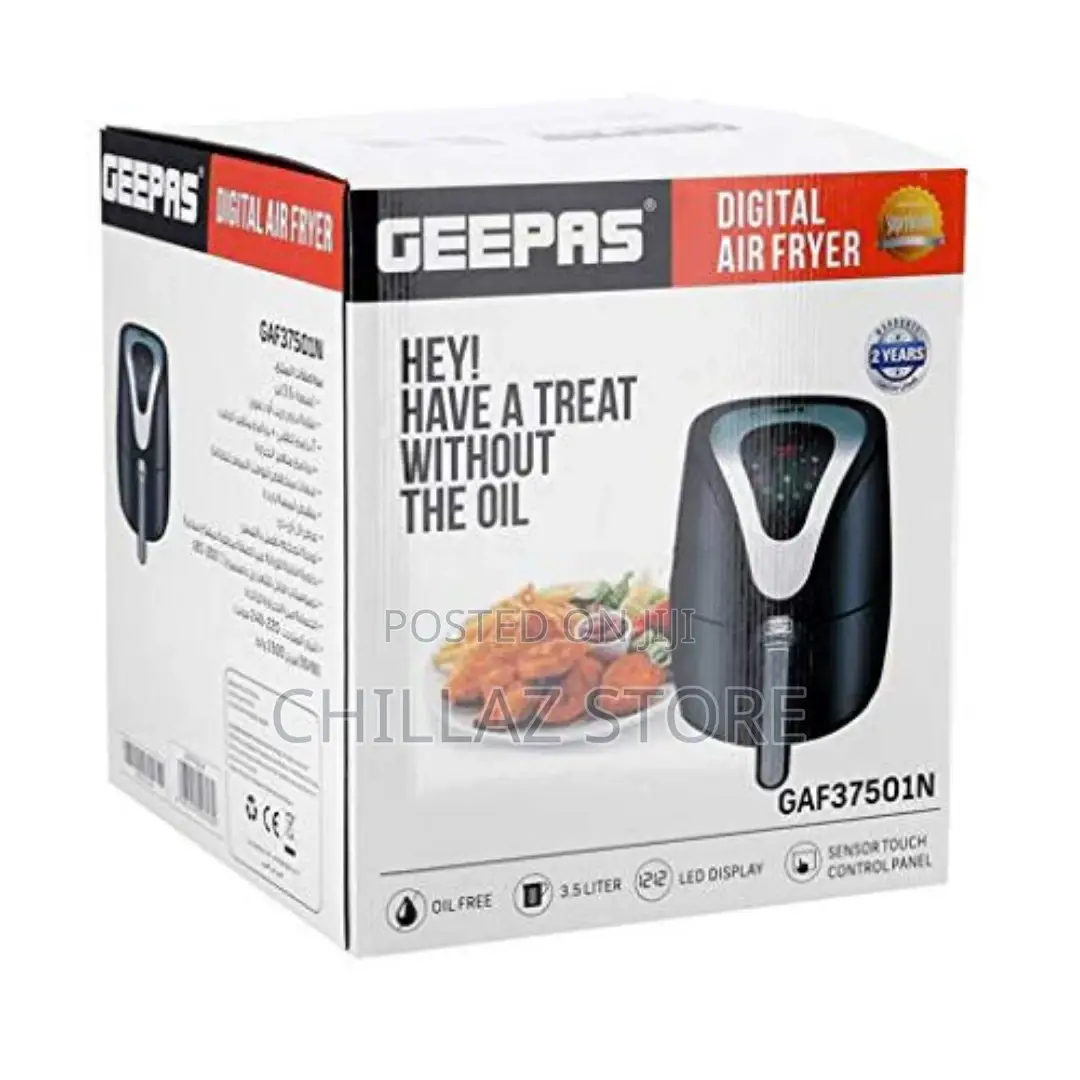 Geepas 3.5L Digital Air Fryer (GAF37501, Black) Oil Free