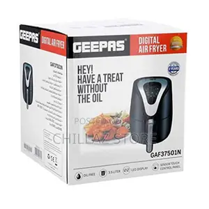 Geepas 3.5L Digital Air Fryer (GAF37501, Black) Oil Free