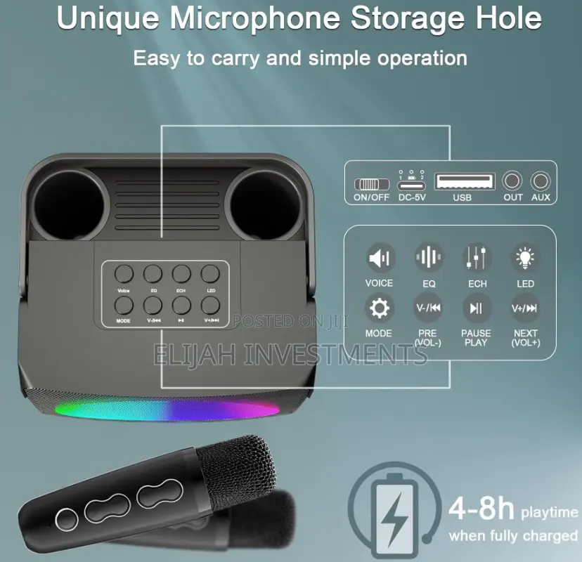 Portable Rechargeable Karaoke Machine