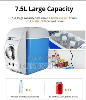 7.5litrs Portable Car Fridge 12v.