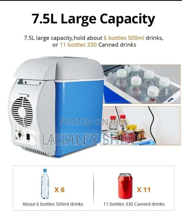 7.5litrs Portable Car Fridge 12v.