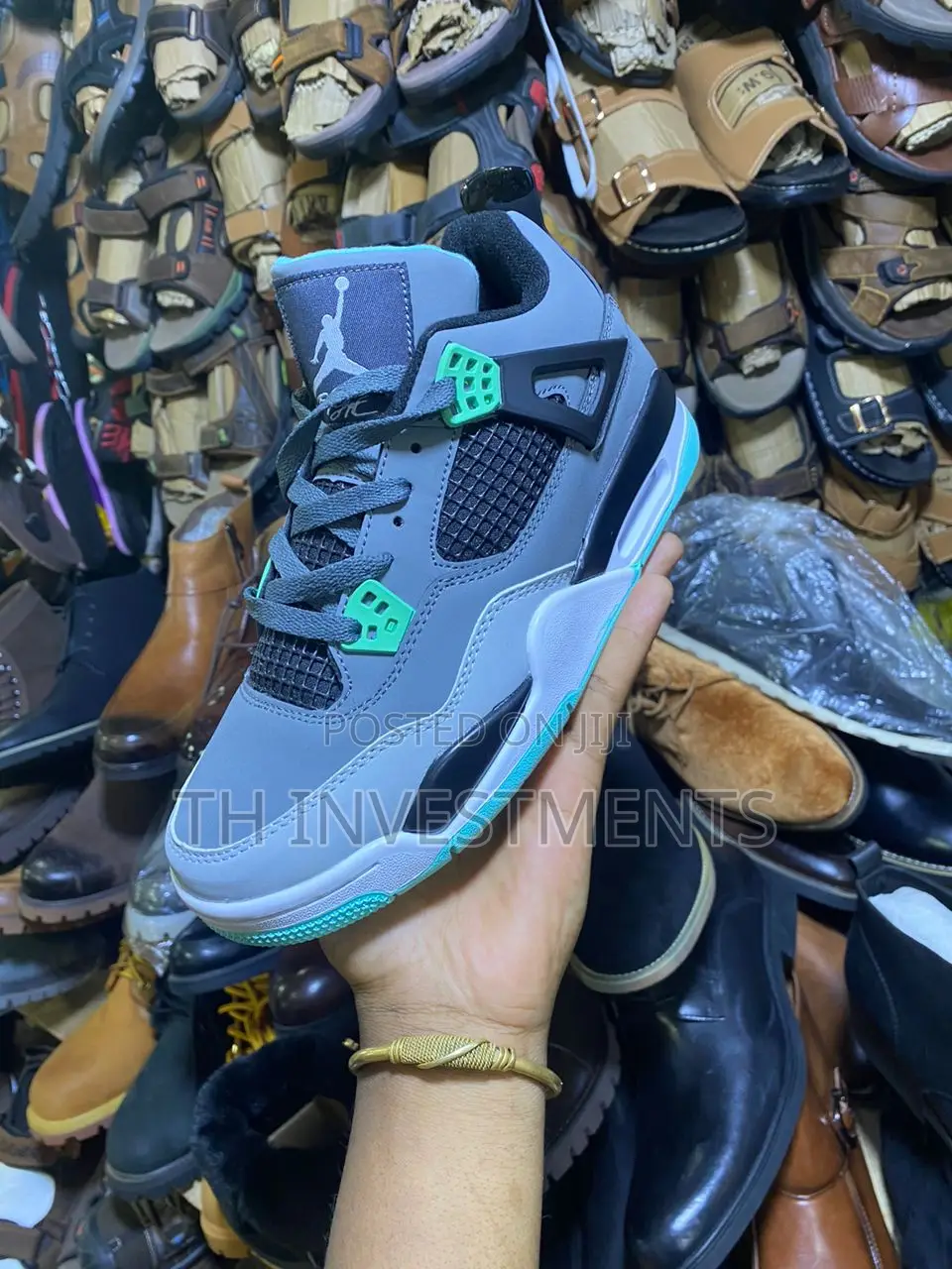 Air Jordan 4 Neon Shoes.