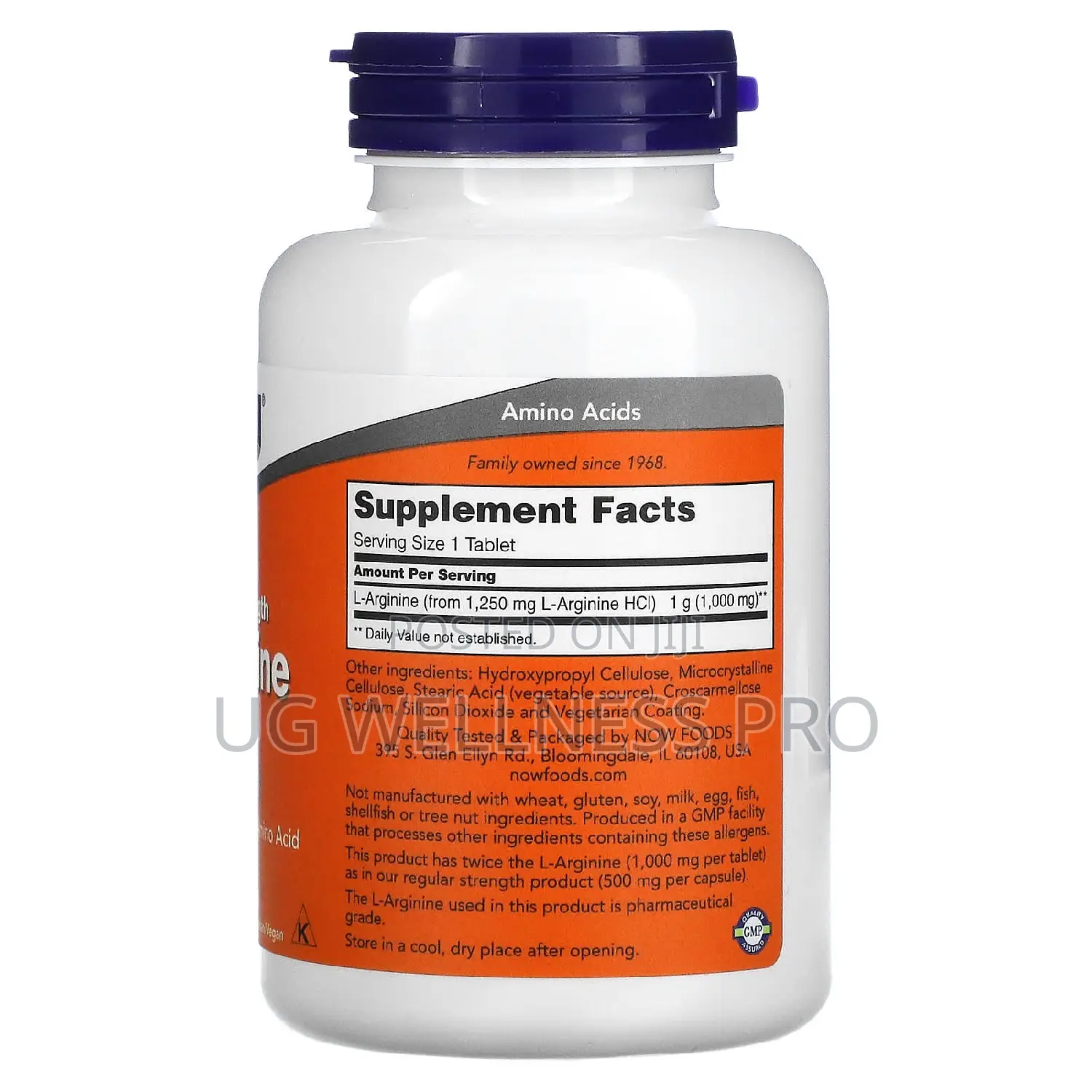 NOW Foods, L-Arginine, Double Strength, 1000 Mg, 120 Tablets