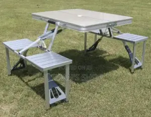 Foldable Picnic Table With Stool Set