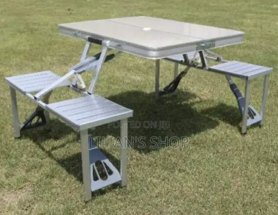 Foldable Picnic Table With Stool Set