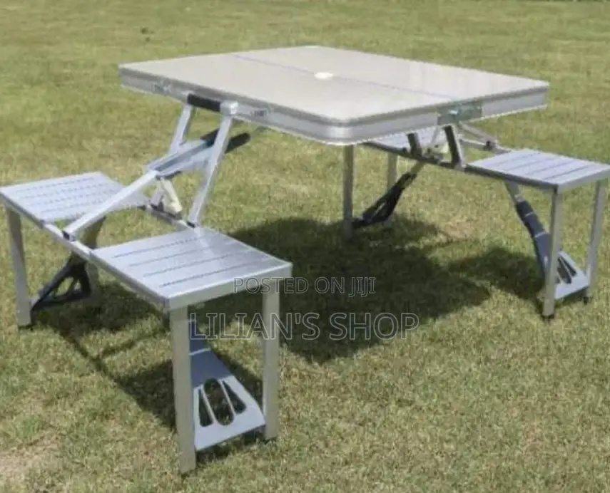 Foldable Picnic Table With Stool Set