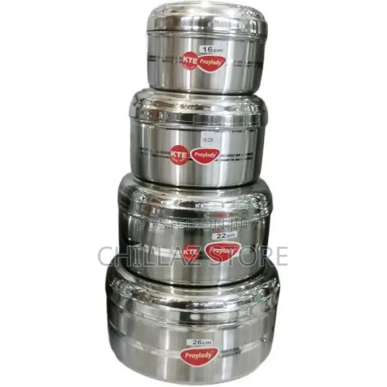 Stainless Steel 4 Piece Cooking Food Container