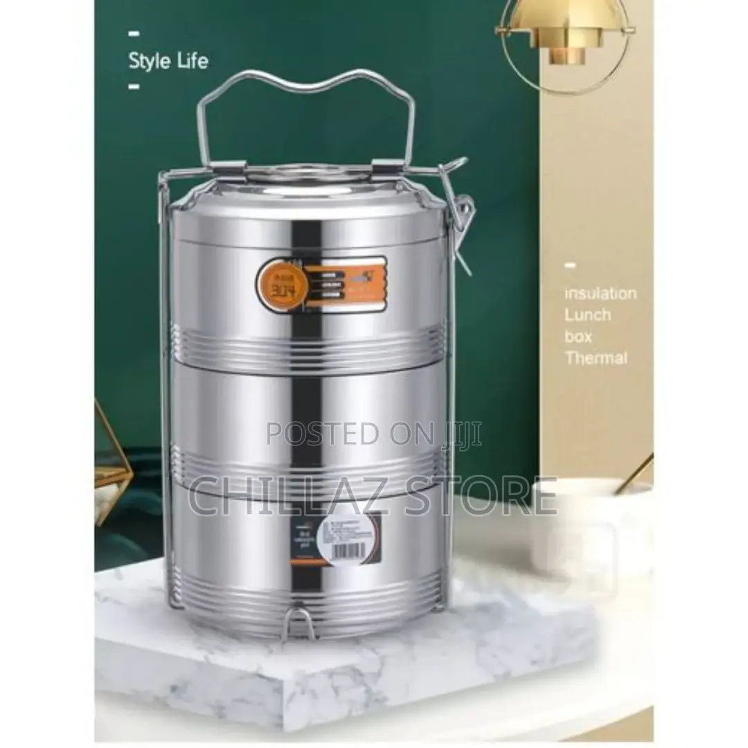 Stainless Steel 16 CM Air Tight 3 Layers Food Container