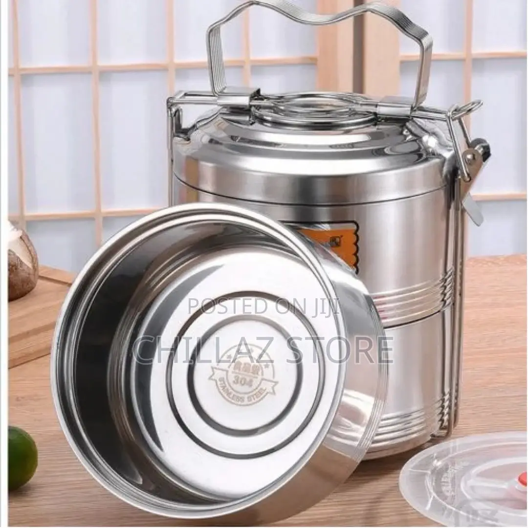 Stainless Steel 16 CM Air Tight 2 Layers Food Container