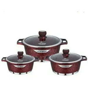 Life Smile 3 Pieces of Non-Stick Serving/Saucepans