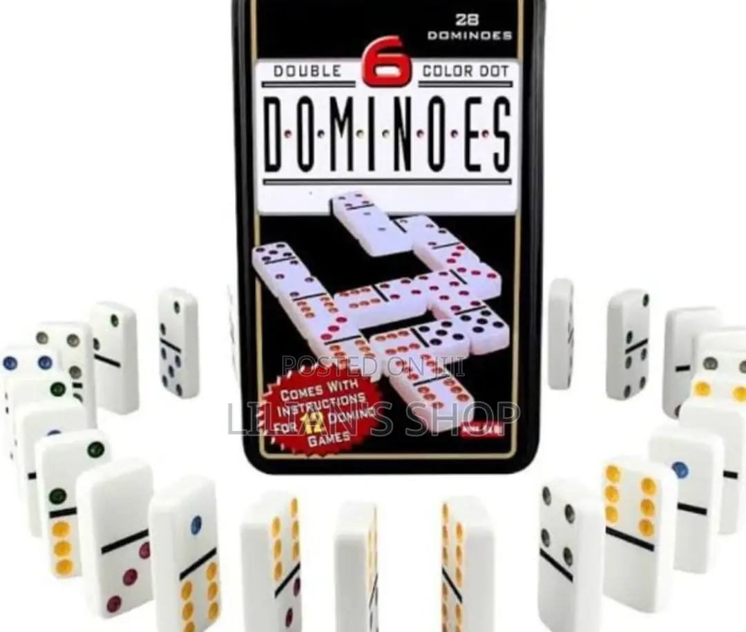 28pcs Double 6 Colour Dot Dominoes