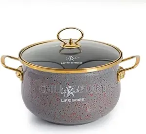 Life Smile 6 Pieces of Granite Enamel Serving/Saucepans/