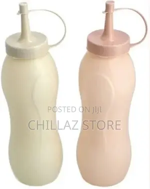 2 PCS Plastic Squeeze Dispenser Vinegar Oil Bottles