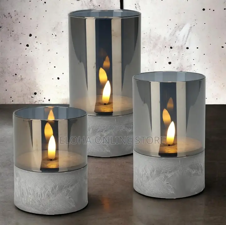 Elegant LED Candle in Glass