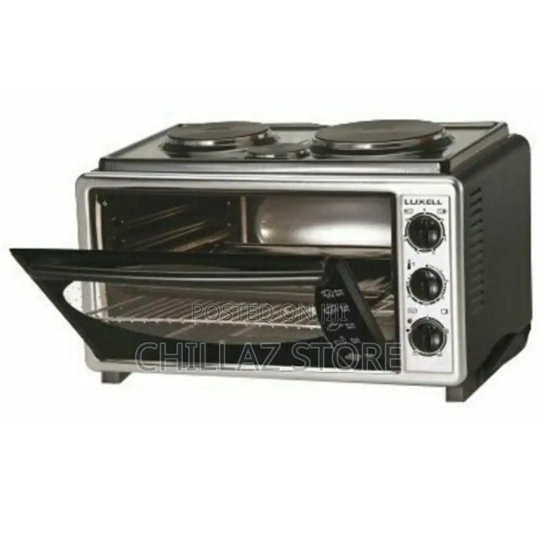 Luxell 39L Electric Oven Cooker Grill With 3 Hot Plates