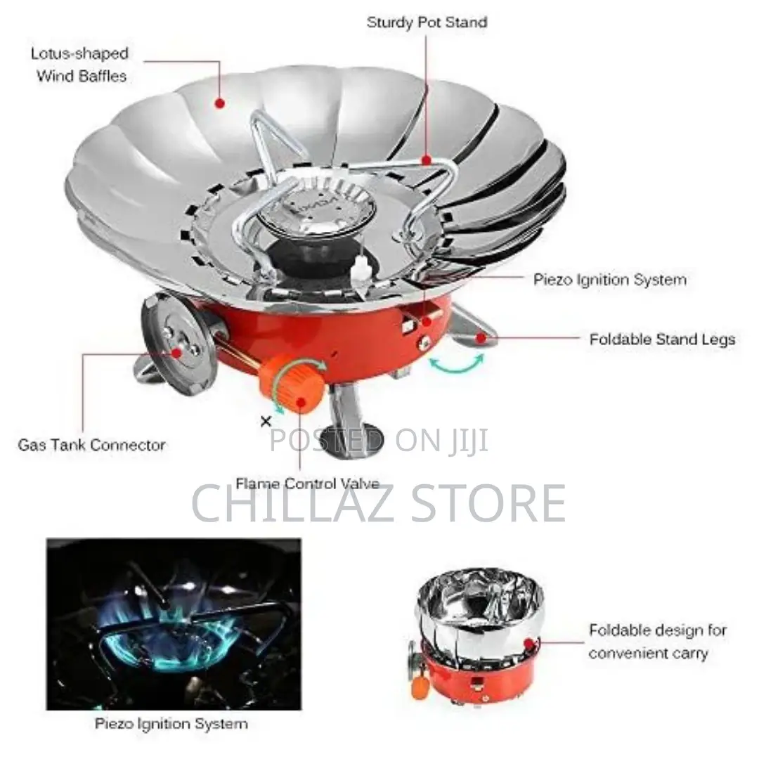 Portable Camping Gas Stove,Folding Windproof Gas Stove