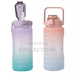 2L Time Marked Fitness Jug Outdoor Frosted Water Bottle