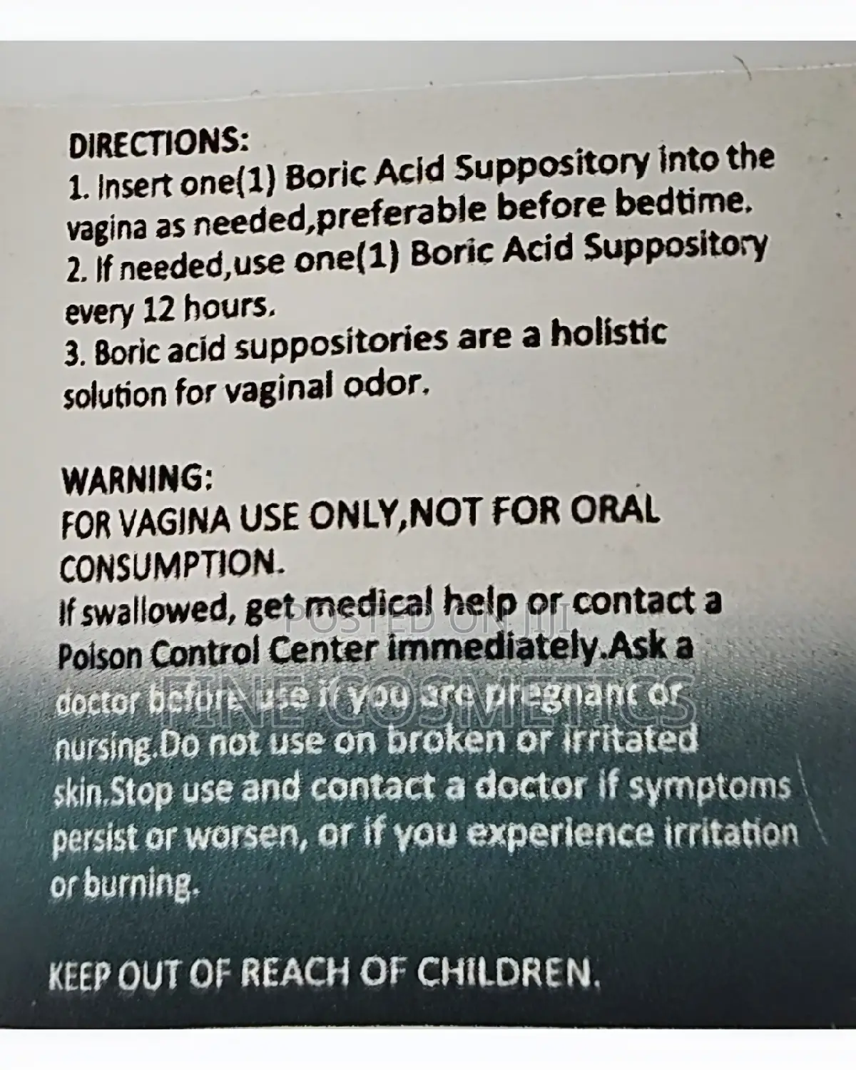 BORIC | Female Feminine Pills | Vaginal Ordor Control Acid