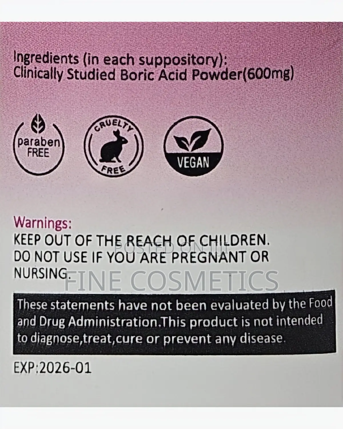 BORIC | Female Feminine Pills | Vaginal Ordor Control Acid