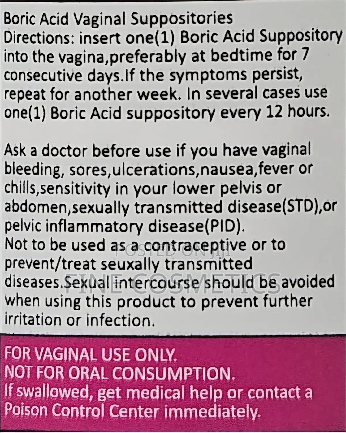 BORIC | Female Feminine Pills | Vaginal Ordor Control Acid