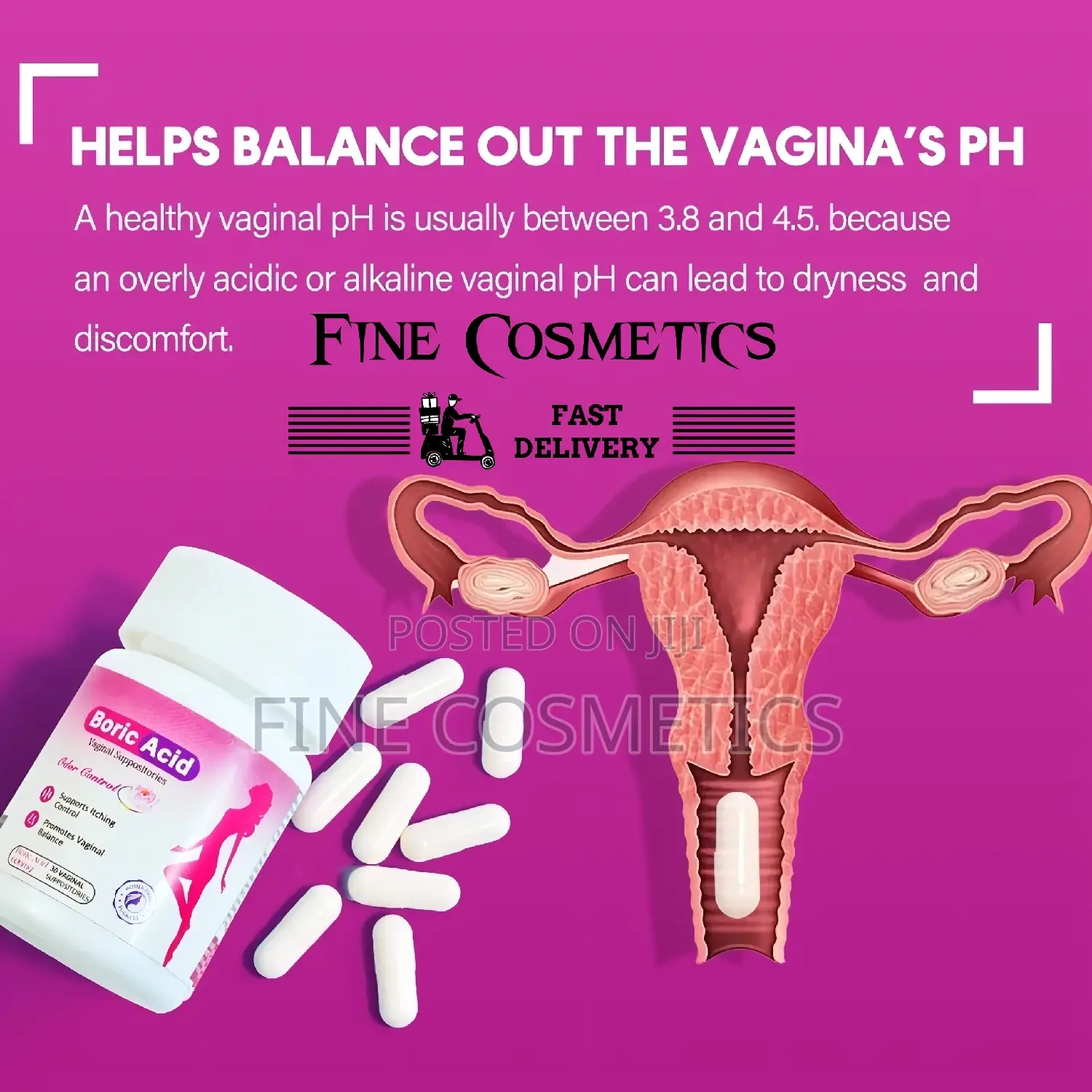 BORIC | Female Feminine Pills | Vaginal Ordor Control Acid