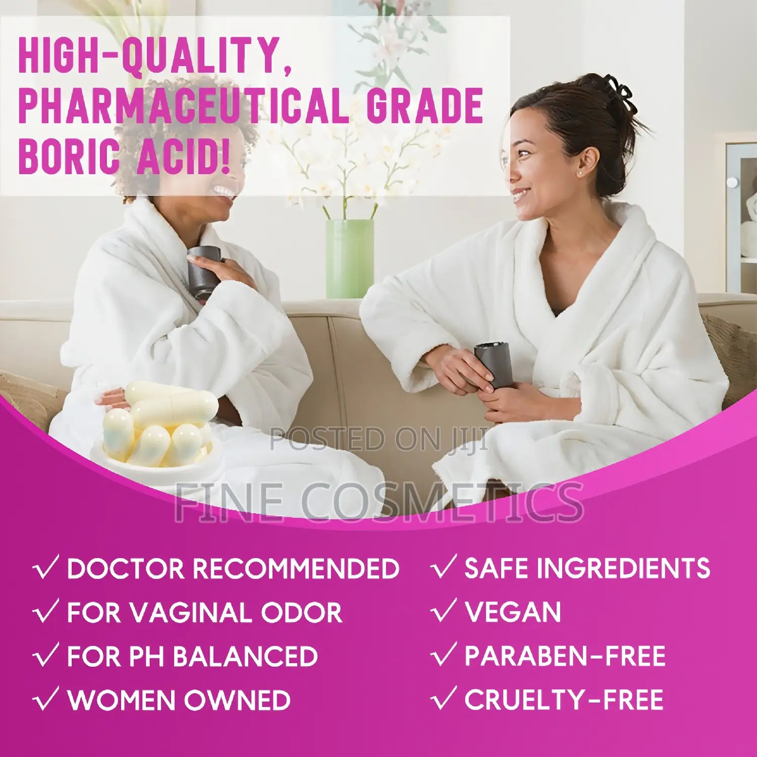 BORIC | Female Feminine Pills | Vaginal Ordor Control Acid