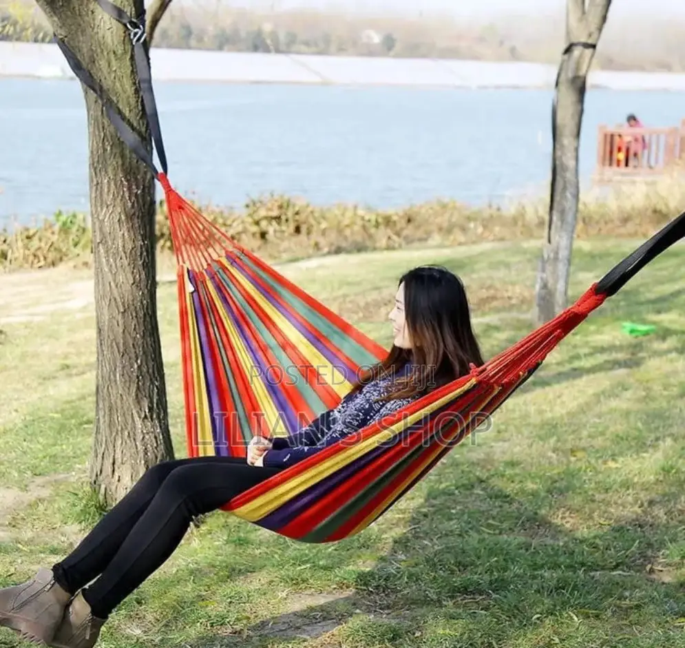 Camping Hammock Thickened Canvas Fabric Single Hammock