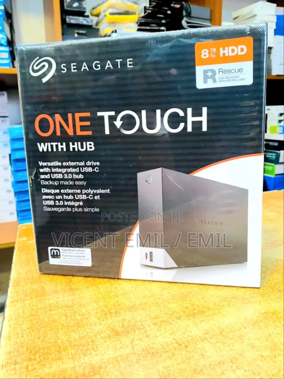 Seagate One Touch Hub 8tb Desk External HDD Usb-C Usb 3.0